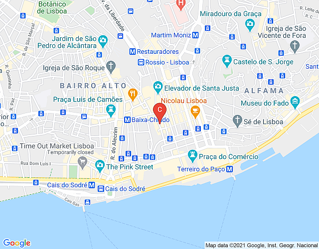 Apartment in Lisbon 202 – Chiado map image
