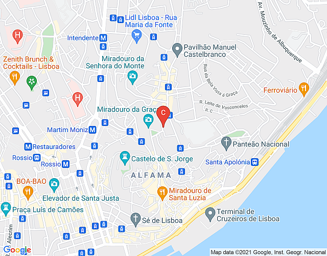 Apartment in Lisbon 354 – Graça map image