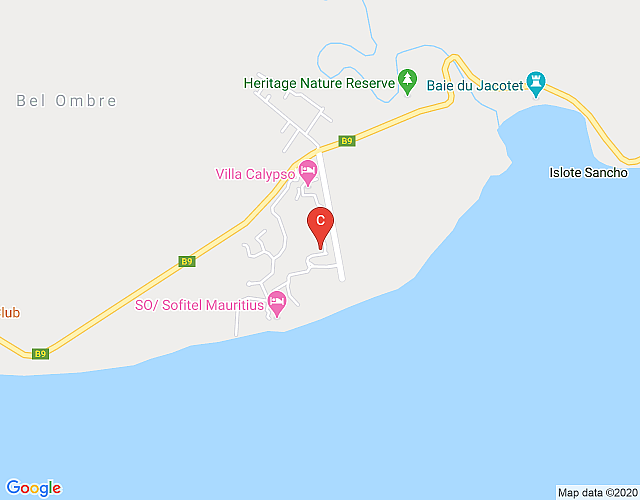 Two private modern luxury  sea-view villas in Bel Ombre (South West) map image