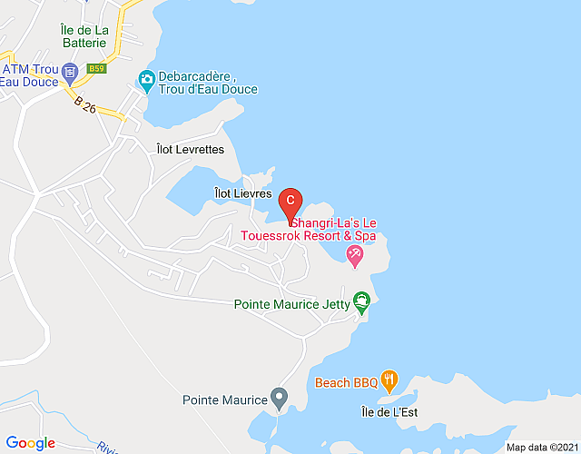 NEW! Alizemu  Beachfront villa in Trou d’Eau Douce  (South East) map image