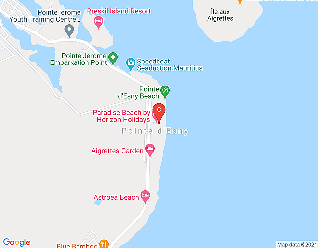 Paho 2X: beachfront penthouses on Pointe D’esny Beach, 16 people (South East) map image