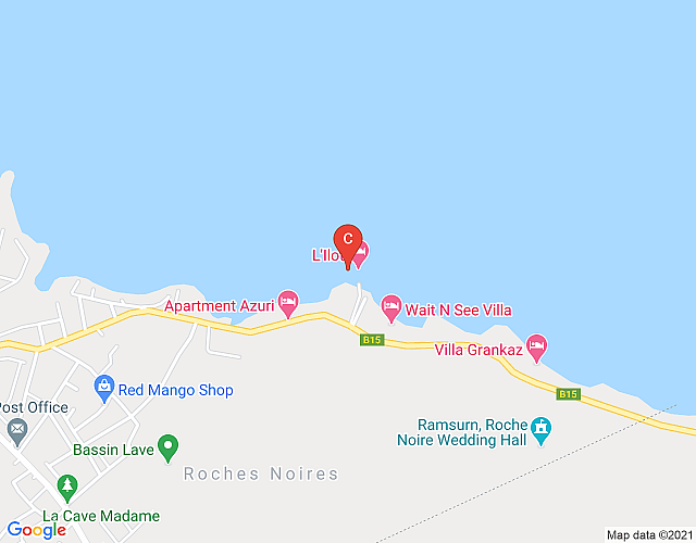 New! Lilomu Private island villa in Roches Noires (North East) map image