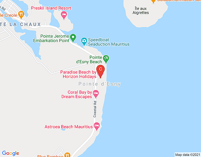 Paho Premium beachfront apartment, grd or 1st flr on Pointe D’esny Beach  (South East) map image