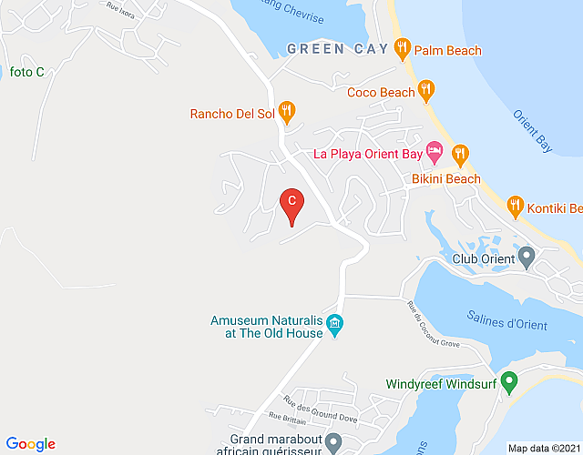 Zanaka villa: Overlooking Orient Bay (St Martin, Caribbean) map image