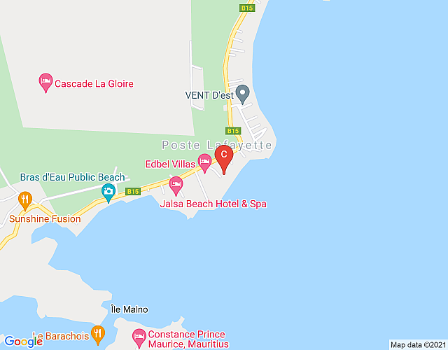 NEW! Kosta Beachfront villa in Poste La Fayette (North East) map image