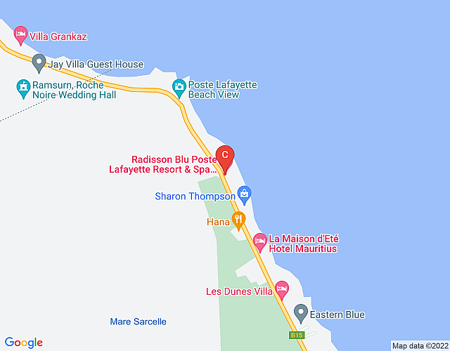 Tisan 5BR + Alsan 3BR Luxury Beachfront in Poste La Fayette – Sleeps 16 Adults + 6 Kids) (North East map image
