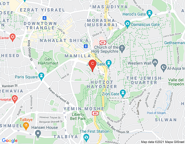 THE PENTHOUSE, 3 Br, Vacation Rentals Mamilla map image