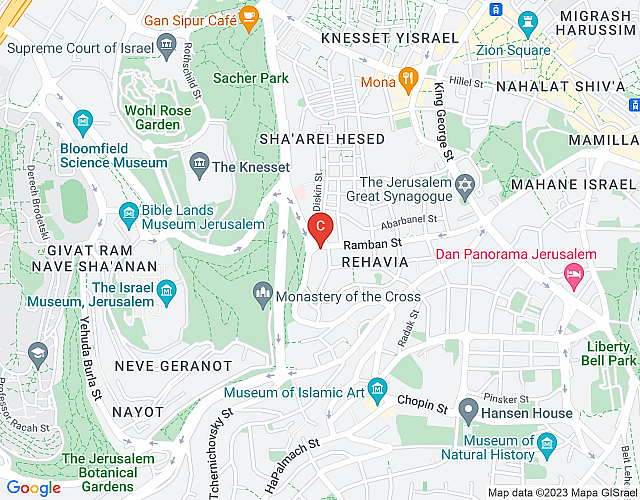 THE RAMBAN – 1 bedroom vacation rental in Rechavia map image