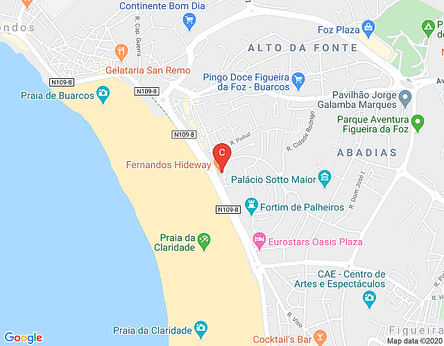 Figueira Duplex Praia Buarcos, wi-fi, cable TV map image