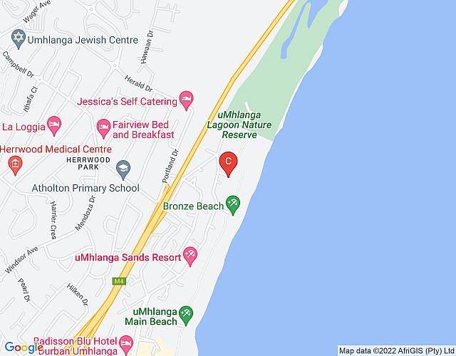 Licorna Beach 31 Umhlanga map image