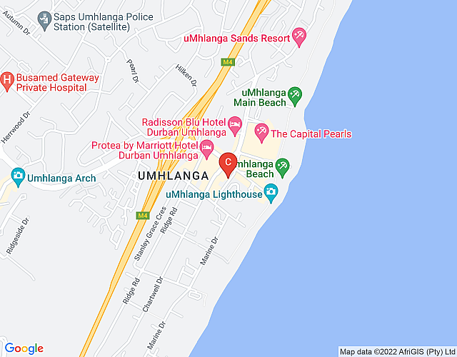 75 Lighthouse Towers Umhlanga map image