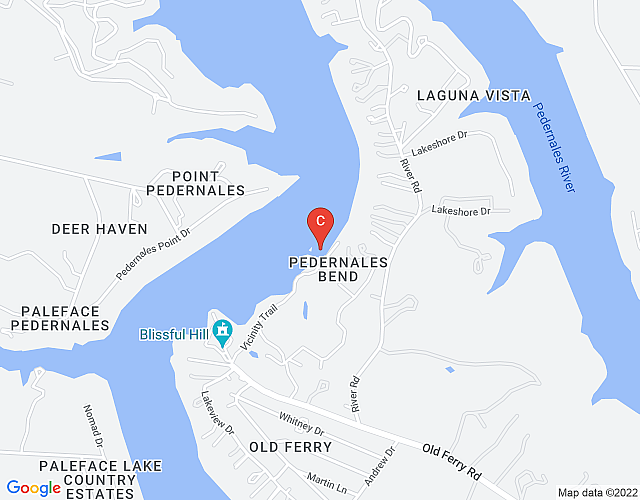 Waterfront home with private boat dock map image