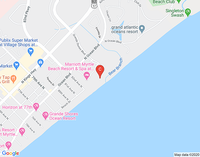 Marriott’s OceanWatch Villas at Grande Dunes map image