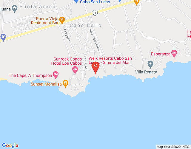 Welk Resorts – Sirena Del Mar – 1BD 4 Sleeps map image