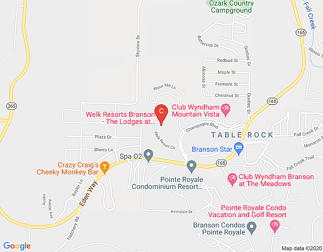 Welk Resorts – Branson – Timber Ridge Lodge – 2BD map image