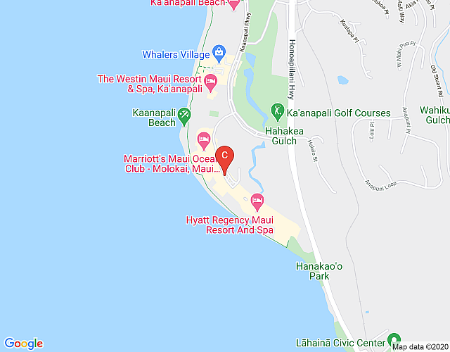 Marriott’s Maui Ocean Club – Molokai, Maui & Lanai Towers – STUDIO – 2 Sleeps map image
