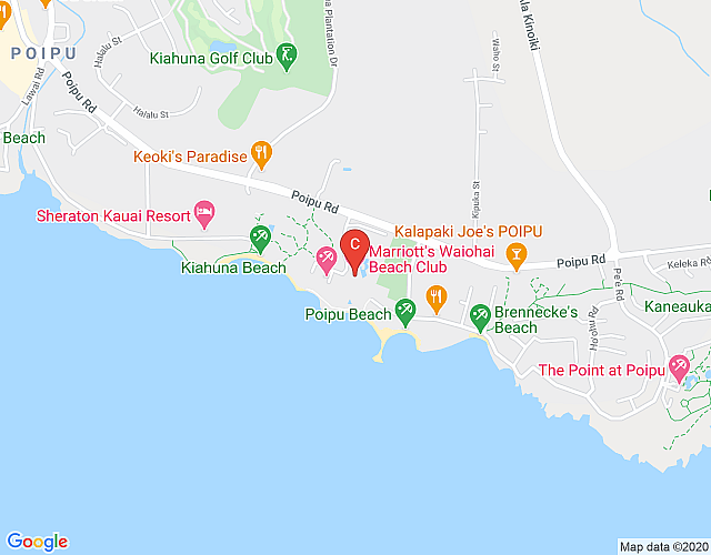 Marriott’s Waiohai Beach Club – 2BD – 8 sleeps map image
