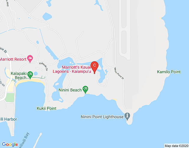 Marriott’s Kauai Lagoons – Kalanipu’u – 2BD – 6 Sleeps map image