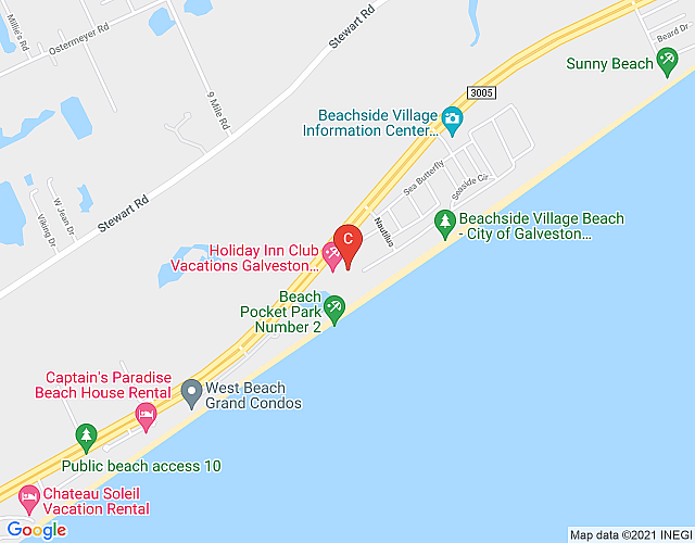Holiday Inn Galveston Beach Resort  -1BD Sleep up to 4 map image