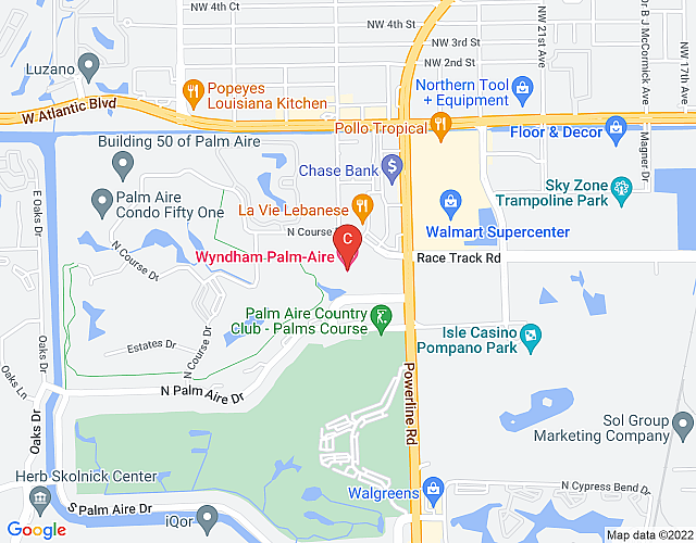 W – Palm Aire 1 BD Resort Amenities with Pool / Jacuzzi map image