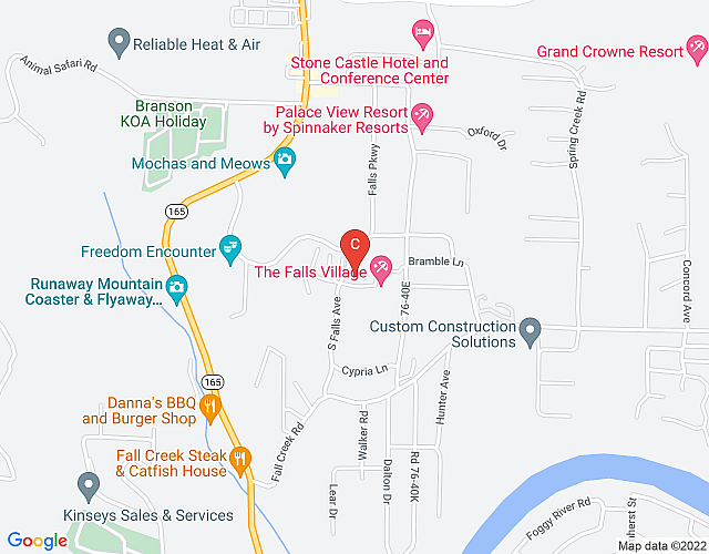 Bluegreen Branson – The Falls Village™ – 1BD map image