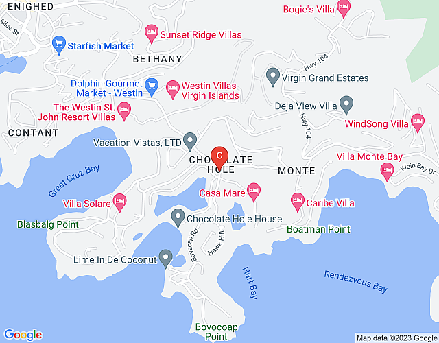 THE WESTIN ST. JOHN SUNSET BAY – STUDIO VILLA 4 SLEEPS map image