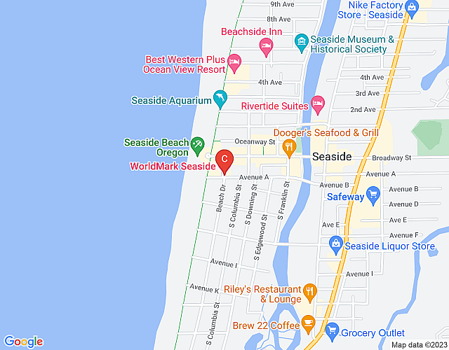 W – 2 BD Condo Resort  with Fitness Center/Ocean View map image