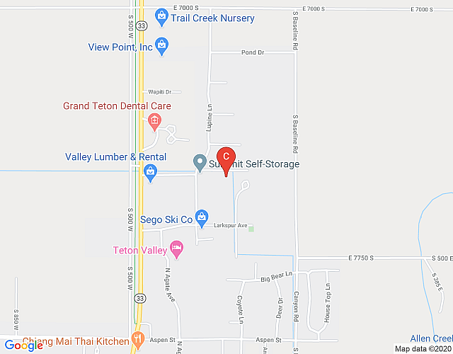 2 BR Upstairs Condo With AC in Victor, ID map image