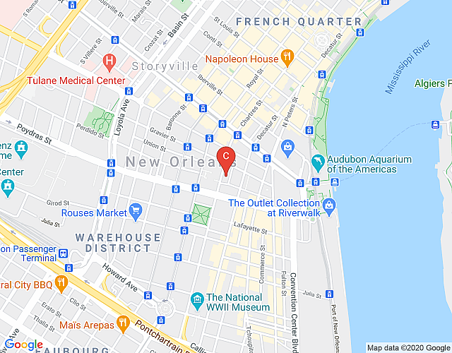 1890-1930 Historic Politics Themed condo, 2 blocks from French Quarter map image