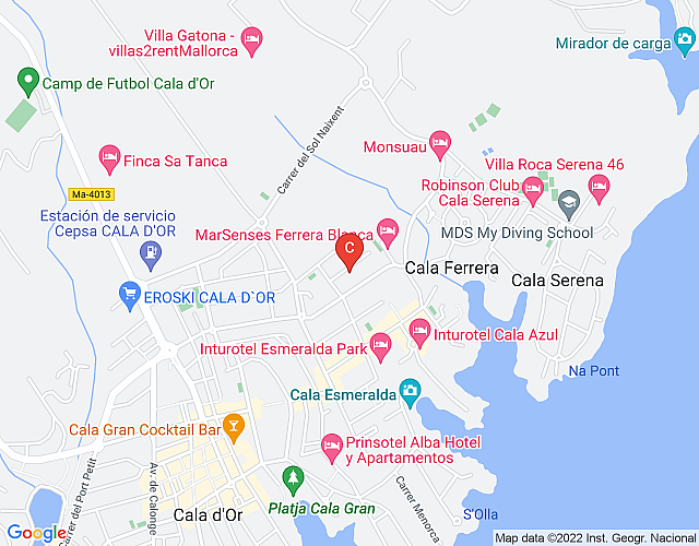 Villa Dunas in Cala Dor map image