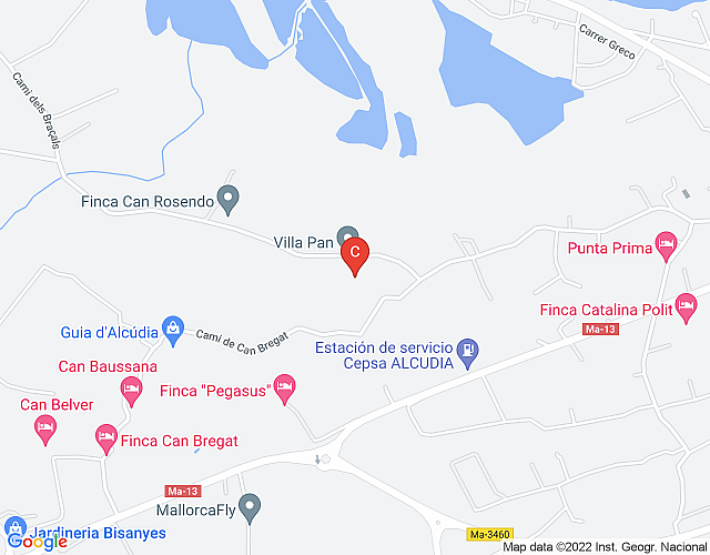 Villa Son Fanals in Alcudia map image