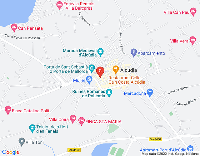 Town House Esglesia in Alcudia map image