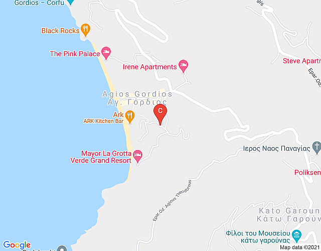 Feakia Studio in naher Strandlage und kinderfreundlich – in Agios Gordios map image