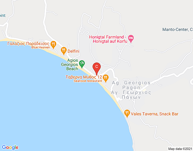 Arista Ferienwohnung 6 – mit Meerblick direkt am Strand von Agios Georgios Pagi map image