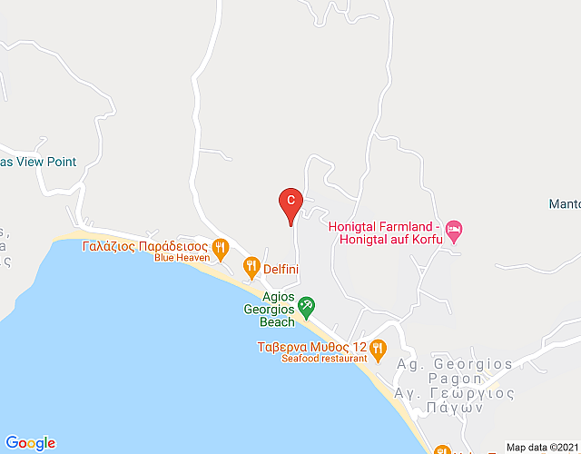 Dora Ferienwohnung 1 – in ruhiger Lage nur 300m vom Sandstrand entfernt – in der Bucht von Agios Geo map image