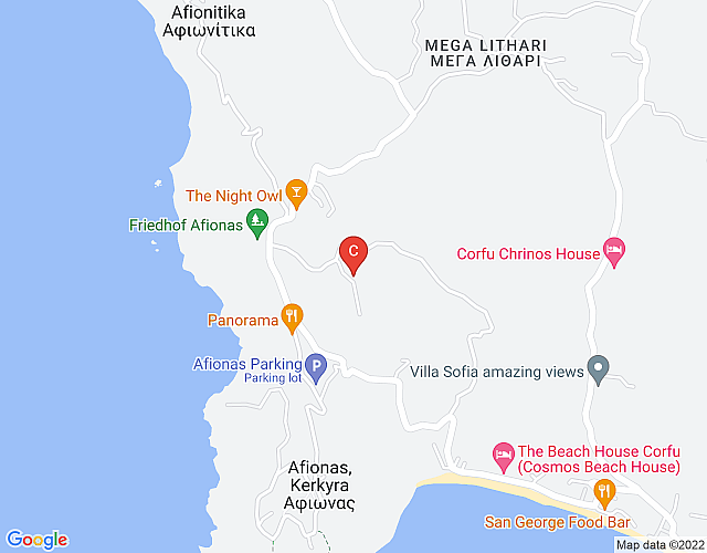 Nikos Hous in Afionas auf Korfu map image