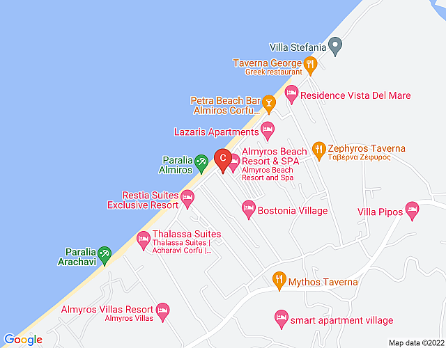 Studio 30m vom Strand mit Meerblick in Almyros map image