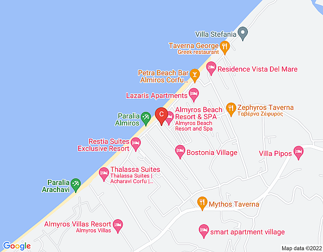 FeWo direkt am Strand mit Meerblick in Almyros map image