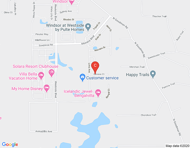 Luxury 5 Bedroom w/ Private Pool Close to Disney 8875 map image