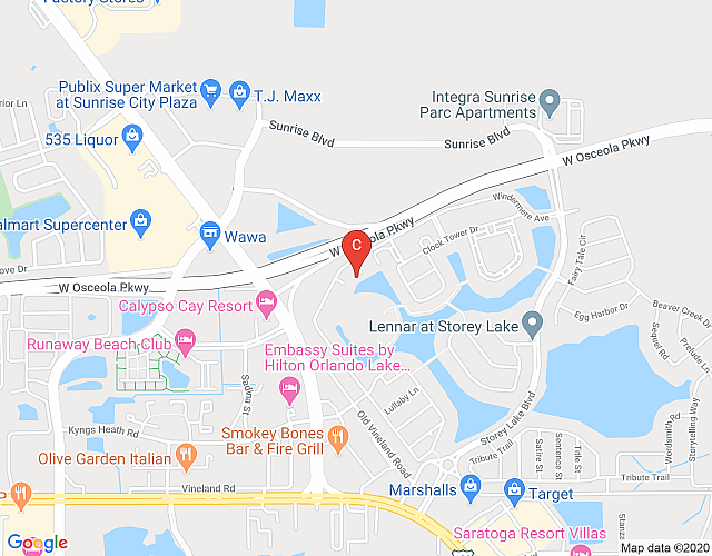 4 Bd w/ Pool @ Storey Lake Resort Orlando 4861 map image