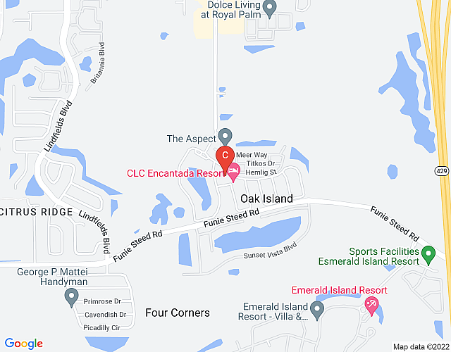Encantada Resort 4 Bedrooms near Disney in Orlando FL 3050 map image