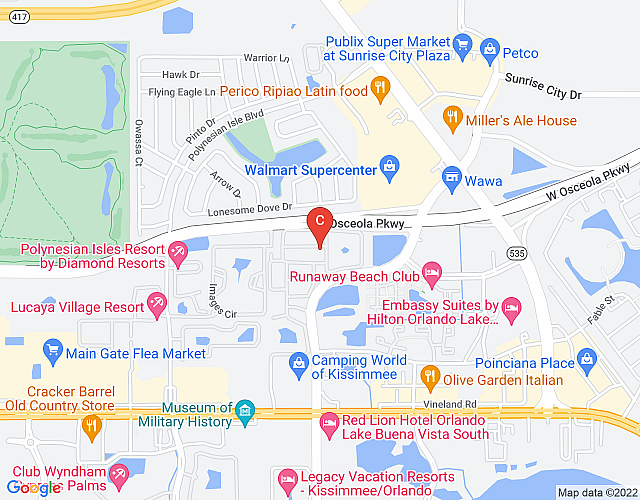 Family Friendly 4Beds Close to Disney @Compass Bay Resort Orlando 5102 map image