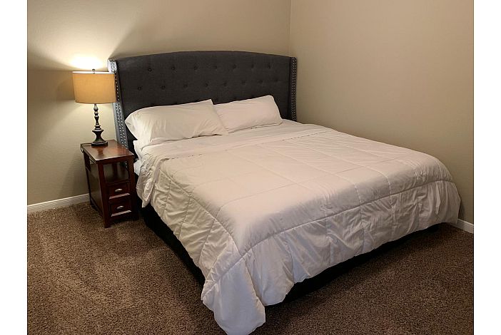 King size bed in master bedroom 